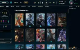 Conta lvl 118 3k de RP + 103 skins (Elo esmeralda 4)