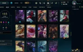 Conta lvl 118 3k de RP + 103 skins (Elo esmeralda 4)