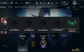 Conta lvl 118 3k de RP + 103 skins (Elo esmeralda 4)