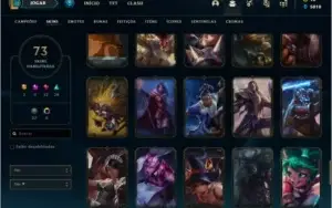 Conta prata 3 com 73 skins e 81 champs