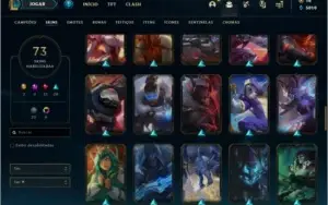 Conta prata 3 com 73 skins e 81 champs