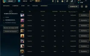 Ferro 2 com 21 Champs e 3 Skins +1 Fragmento