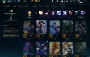 Ferro 2 com 21 Champs e 3 Skins +1 Fragmento