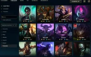 Ferro 2 com 100 Champs e 83 Skins + 2 Prestigios Kayn e Zyra