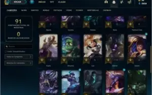 Conta prata 3 com 14 skins e 34 champs