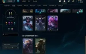 Conta prata 3 com 14 skins e 34 champs