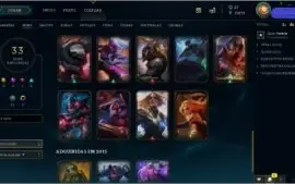 ACC LOL Nvl 38 Unranked Com 33 Skins 62 Campeões e 10K EA