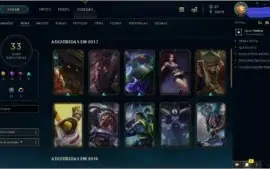ACC LOL Nvl 38 Unranked Com 33 Skins 62 Campeões e 10K EA