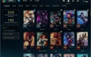 Conta Lol level 232 com 216 Skins +25 pontos de prestígio