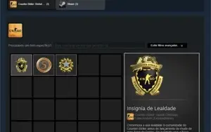Steam Level 10, CSGO Prime, Medalha 2017, 17 jogos com GTA V