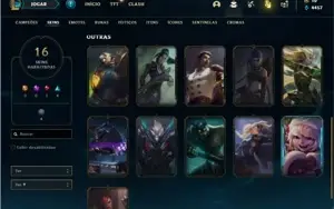 Conta prata 4 com 42 Champs e 16 Skins
