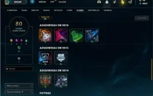 Conta prata 4 com 42 Champs e 16 Skins