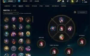 Conta unranked com 107 Champs e 53 Skins
