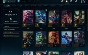 Conta bronze 2 com 25 Champs e 7 Skins + 1 Fragmento de skin
