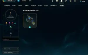 Conta ferro 1 com 40 Champs e 17 Skins + 2 Fragmentos