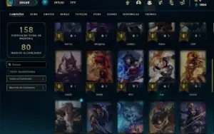 Conta ferro 1 com 40 Champs e 17 Skins + 2 Fragmentos
