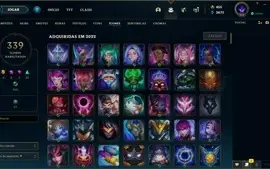 CONTA DE 2012, EX PLATINA, VÁRIAS SKINS E TODOS OS CAMPEÕES