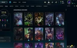 CONTA DE 2012, EX PLATINA, VÁRIAS SKINS E TODOS OS CAMPEÕES