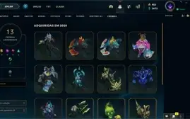 CONTA DE 2012, EX PLATINA, VÁRIAS SKINS E TODOS OS CAMPEÕES