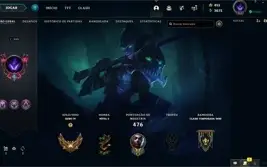 CONTA DE 2012, EX PLATINA, VÁRIAS SKINS E TODOS OS CAMPEÕES