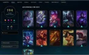 Conta lol platina 4 194 SKINS