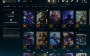 Conta Unranked com 31 Champs e 15 Skins