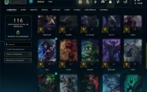 Conta Unranked com 31 Champs e 15 Skins