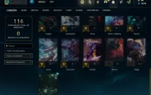 Conta Unranked com 31 Champs e 15 Skins