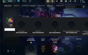 Conta Unranked com 31 Champs e 15 Skins