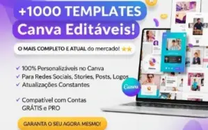 + 1000 Templates Canva Editaveis - O Mais Completo E Atual