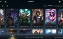 Conta EX Challenger 80+ skins e todos bonecos.