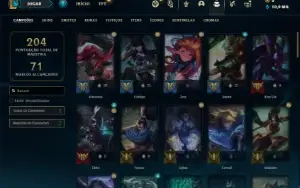 Conta Platina 4 com 70 Champs e 53 Skins + 1 Prestigios