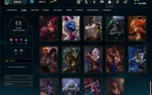 Conta Platina 4 com 70 Champs e 53 Skins + 1 Prestigios
