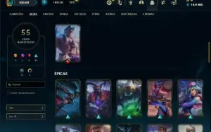 Conta Platina 4 com 70 Champs e 53 Skins + 1 Prestigios