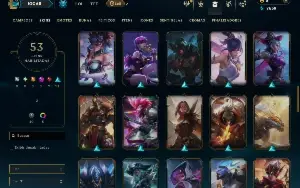 Unranked com 100 Champs e 53 Skins (TOP / MID / JG )