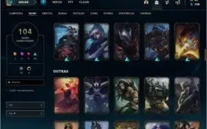 Conta ouro 4 com 140 champs e 104 skins ( 1,3kk de Talon )