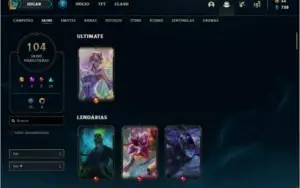 Conta ouro 4 com 140 champs e 104 skins ( 1,3kk de Talon )