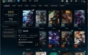 Conta ouro 4 com 140 champs e 104 skins ( 1,3kk de Talon )