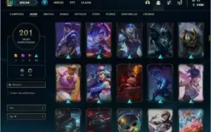 Conta platina 4 com TODOS os champs e 201 skins ( MAIN ADC )
