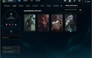 Conta league of legends EX PLAT 4 season passada.