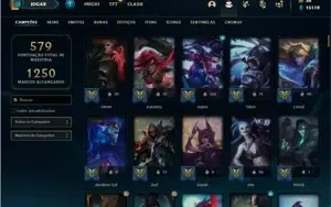 Conta ouro 3 com TODOS os champs e 139 Skins + 1 Prestigio