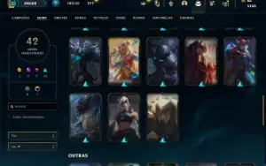Conta Bronze 1 com 100 Champs e 42 Skins