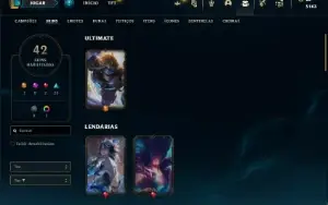 Conta Bronze 1 com 100 Champs e 42 Skins