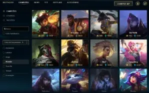 Unranked com 90 Champs e 75 Skins + 1300 RP