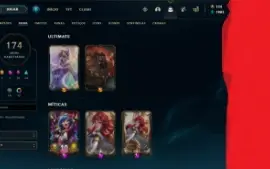 Conta De Lol Level 316 - Mmr Gold/Plat - 174 Skins