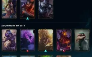 ACC LOL - SEASON 2 VÁRIAS SKINS(rara), 90% DOS CHAMPIONS
