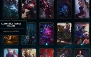 ACC LOL - SEASON 2 VÁRIAS SKINS(rara), 90% DOS CHAMPIONS