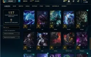 Conta ouro 4 com 41 Champs e 6 Skins + 1 Fragmento