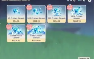 Diluc+Tumulo / Venti / Keqing / Tartaglia e arma 5*