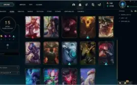 conta de lol 83 campeões 15 skins